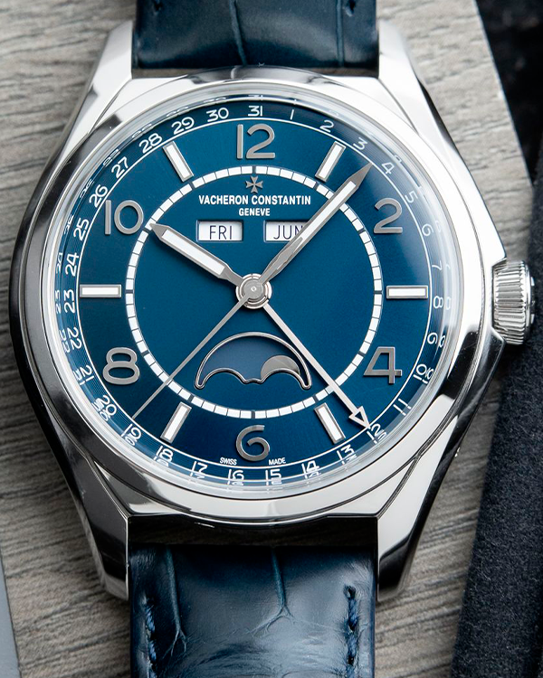 2022 Vacheron Constantin Fiftysix 40MM Blue Dial Leather Strap (4000E/000A-B548)