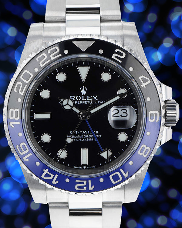 Rolex GMT-Master II "Batman" 40MM Black Dial Oyster Bracelet (126710BLNR)