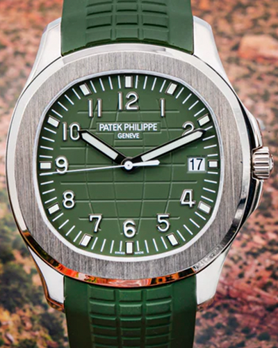 2021 Patek Philippe Aquanaut 20th Anniversary 42.2MM Green Dial Rubber Strap (5168G-010)