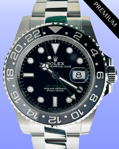 2024 Rolex GMT-Master II "Bruce Wayne" 40MM Black Dial Oyster Bracelet (126710GRNR)