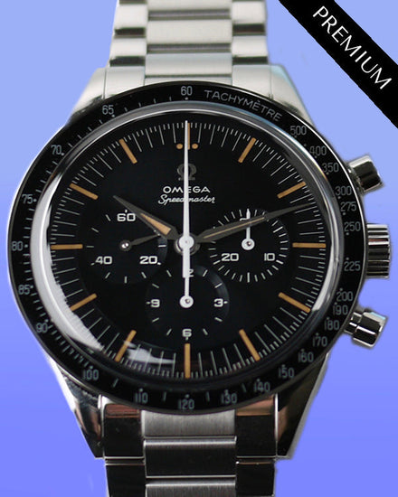 2024 Omega Speedmaster Anniversary Series "The First Omega In Space" 39.7MM Blue-Grey Dial Steel Bracelet (310.30.40.50.06.001)