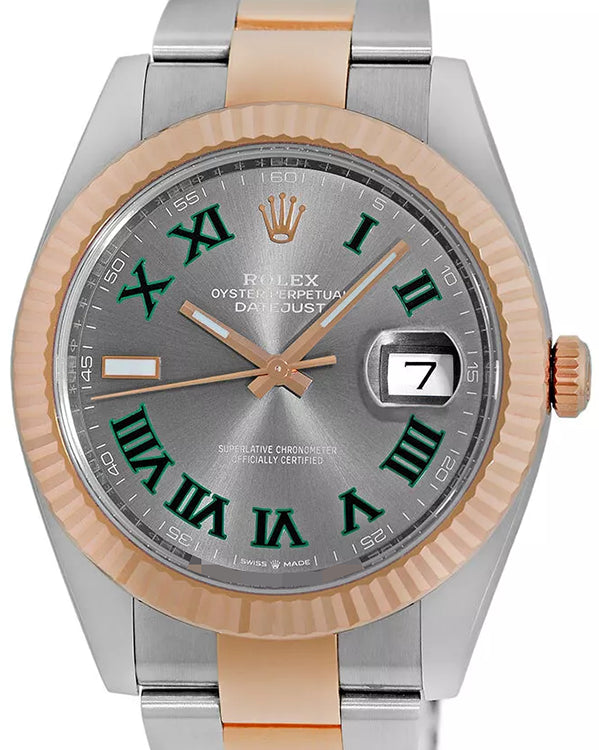 2018 Rolex Datejust "Wimbledon" 41MM Slate Dial Two-Tone Oyster Bracelet (126331)