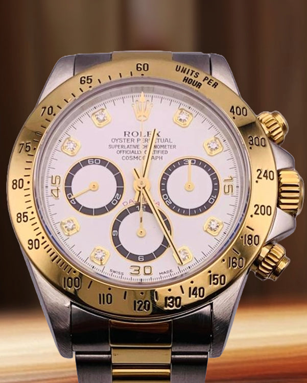 Rolex Daytona 40MM White Dial Two-Tone Bracelet (16523G)