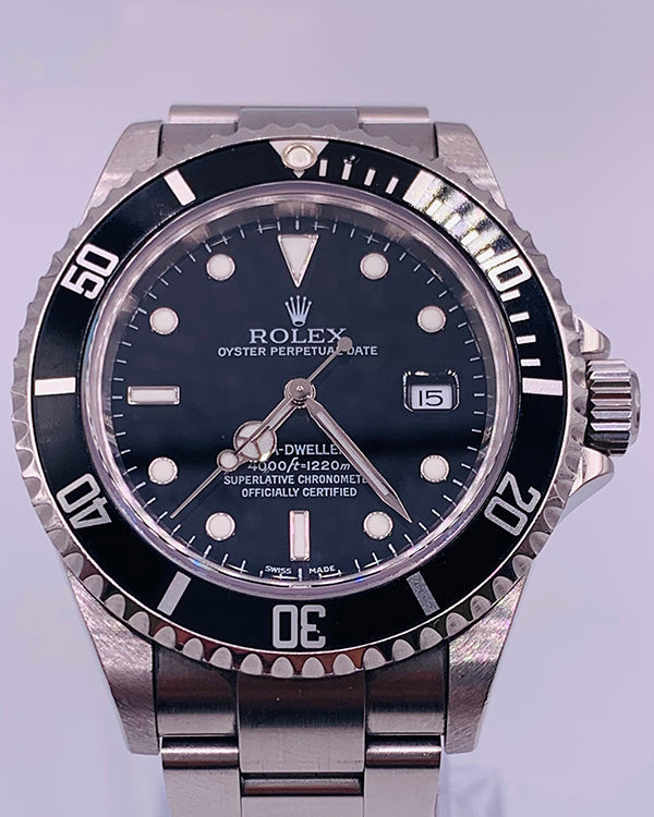 Rolex Sea-Dweller 40MM Black Dial Steel Bracelet (16600)