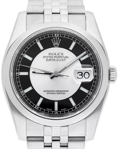 Rolex Datejust 36MM Black Tuxedo Dial Jubilee Bracelet (116234)