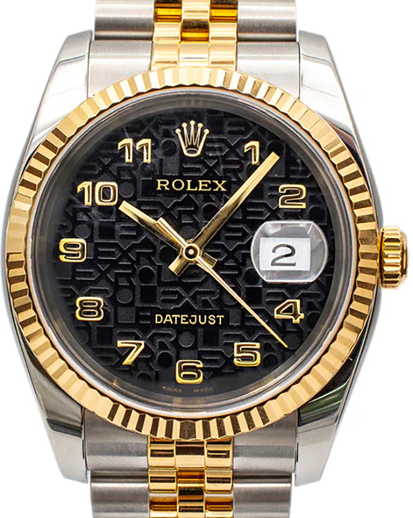 Rolex Datejust 36MM Black Dial Two-Tone Jubilee Bracelet (116233)