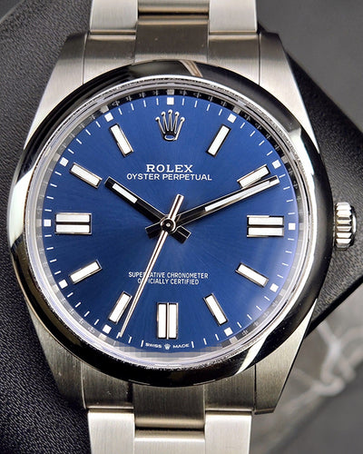 2024 Rolex Oyster Perpetual 41MM Blue Dial Oyster Bracelet (124300)