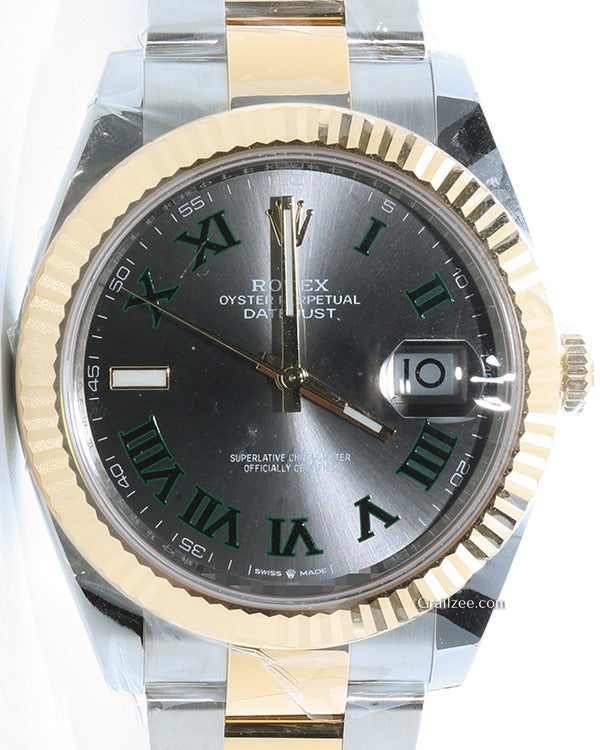 2024 Rolex Datejust "Wimbledon" 41MM Slate Dial Two-Tone Oyster Bracelet (126333)