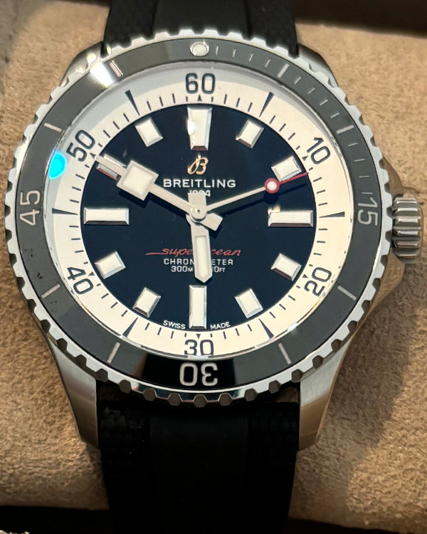 Breitling Superocean 42MM Blue Dial Rubber Strap (A17375)