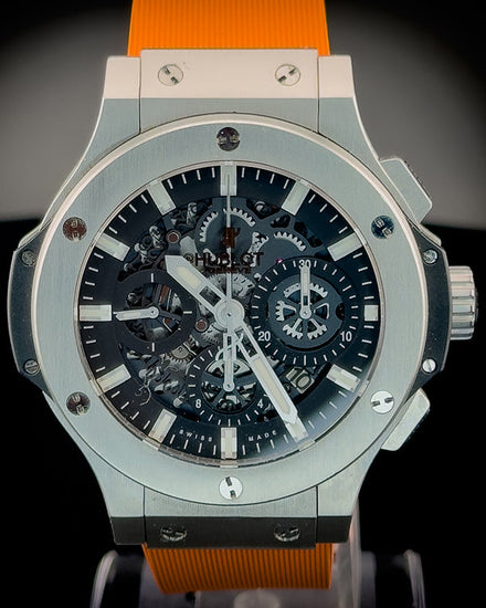 2013 Hublot Big Bang Aero Bang 44MM Skeleton Dial Rubber Strap (311.SX.1170.GR)