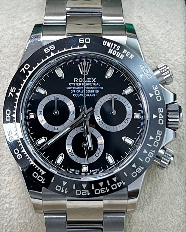 2022 Rolex Cosmograph Daytona 40MM Black Dial Oyster Bracelet (116500LN)