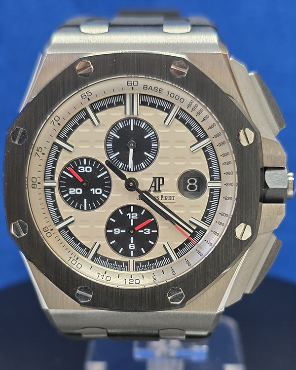 2016 Audemars Piguet Royal Oak Offshore 44MM Silver Dial Rubber Strap (26400SO.OO.A002CA.01)