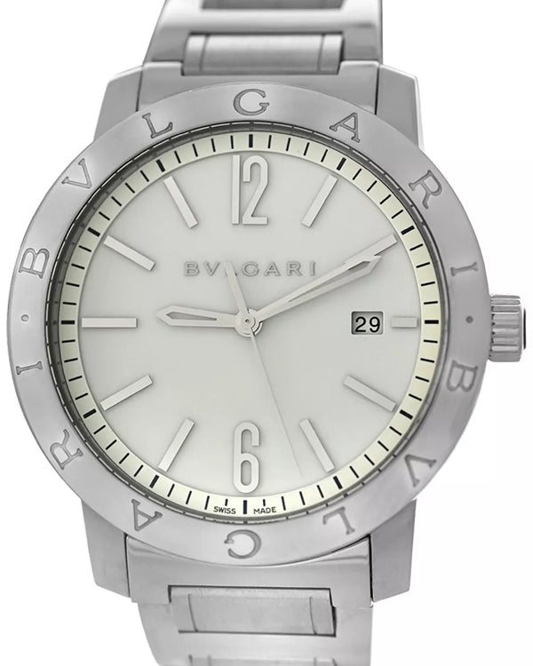 2015 Bvlgari Bvlgari 41MM Silver Dial Steel Bracelet (BB 41 S)