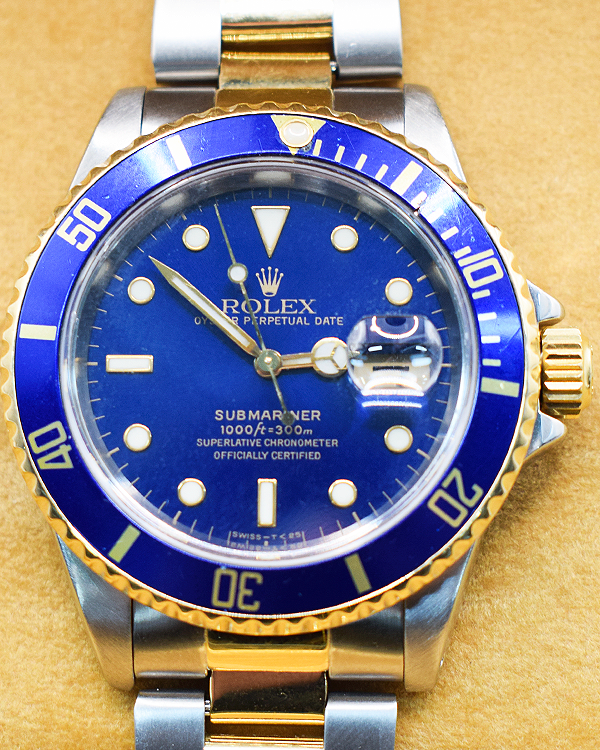 1998 Rolex Submariner Date "Bluesy" 40MM Blue Dial Two-Tone Bracelet (16613)