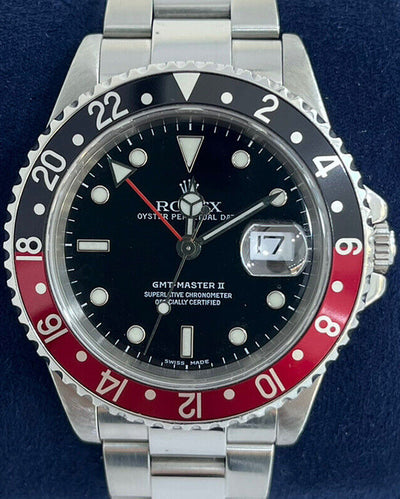 Rolex GMT-Master II "Coke" 40MM Black Dial Steel Bracelet (16710)