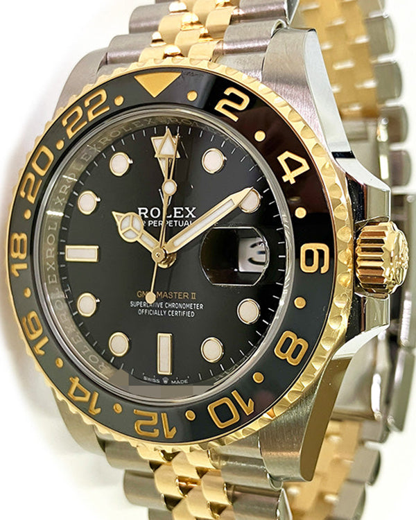 2023 Rolex GMT-Master II 40MM Black Dial Two-Tone Jubilee Bracelet (126713GRNR)