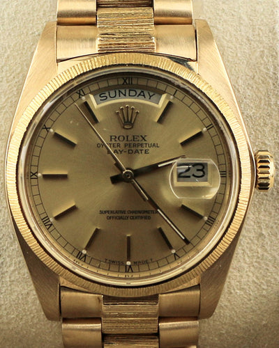 Rolex Day-Date 36MM Champagne Dial Yellow Gold President Bracelet (18078)