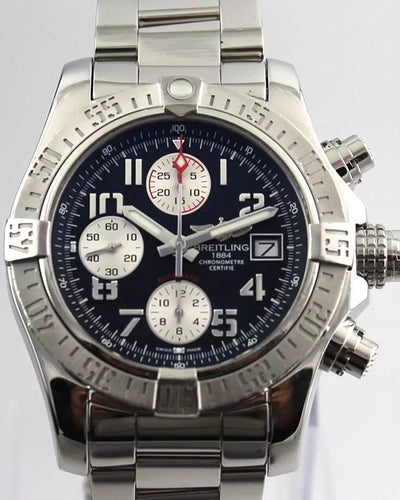 2014 Breitling Avenger II 43MM Black Dial Steel Bracelet (A1338111/BC33)