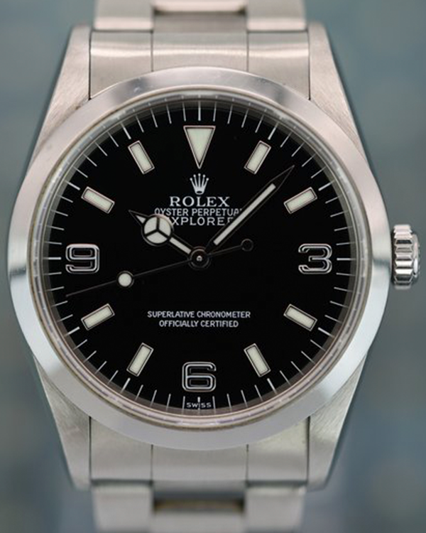 (A Serial) Rolex Explorer Vintage 36MM Black Dial Oyster Bracelet (14270)