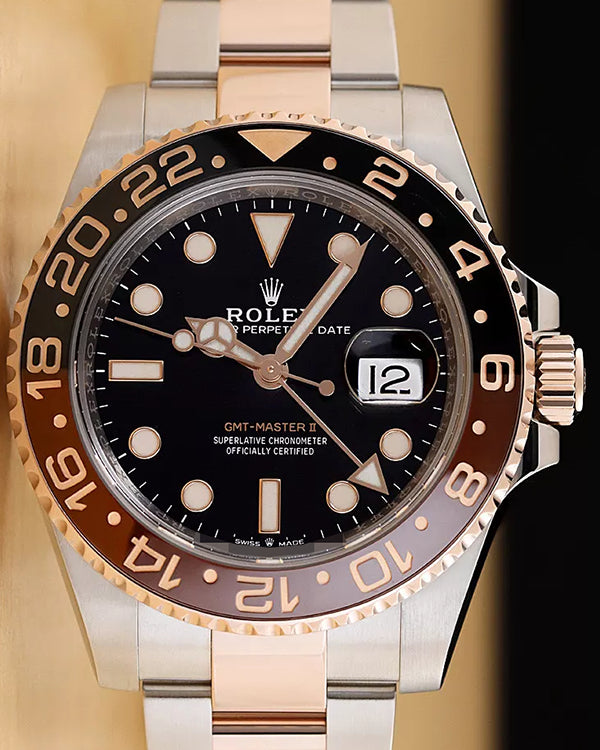 2020 Rolex GMT-Master II "Rootbeer" 40MM Black Dial Two-Tone Oyster Bracelet (126711CHNR)