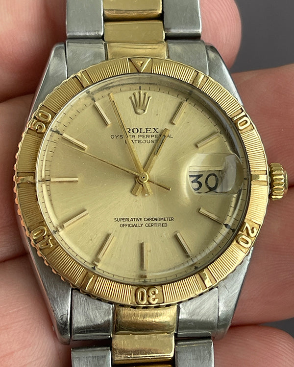 Rolex Datejust Turn-O-Graph 36MM Champagne Dial Two-Tone Oyster Bracelet (1625)