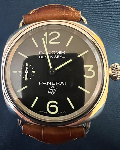 Panerai Radiomir Black Seal Logo 45MM Black Dial Leather Strap (PAM00754)