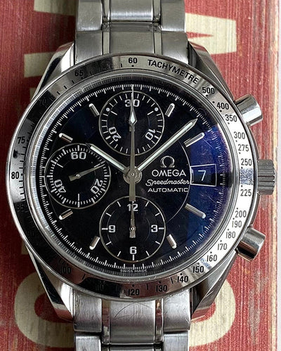 Omega Speedmaster Date 39MM Black Dial Steel Bracelet (3513.50)