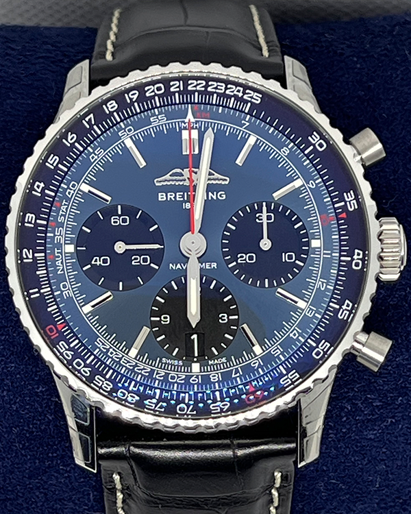 2023 Breitling Navitimer B01 41MM Blue Dial Leather Strap (AB0139)