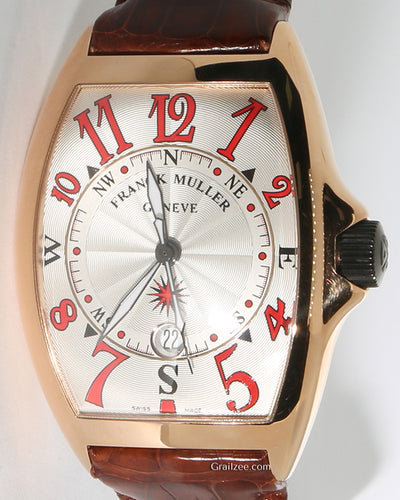 Franck Muller Mariner 39.6MM Silver Dial Leather Strap (8080 SC DT)