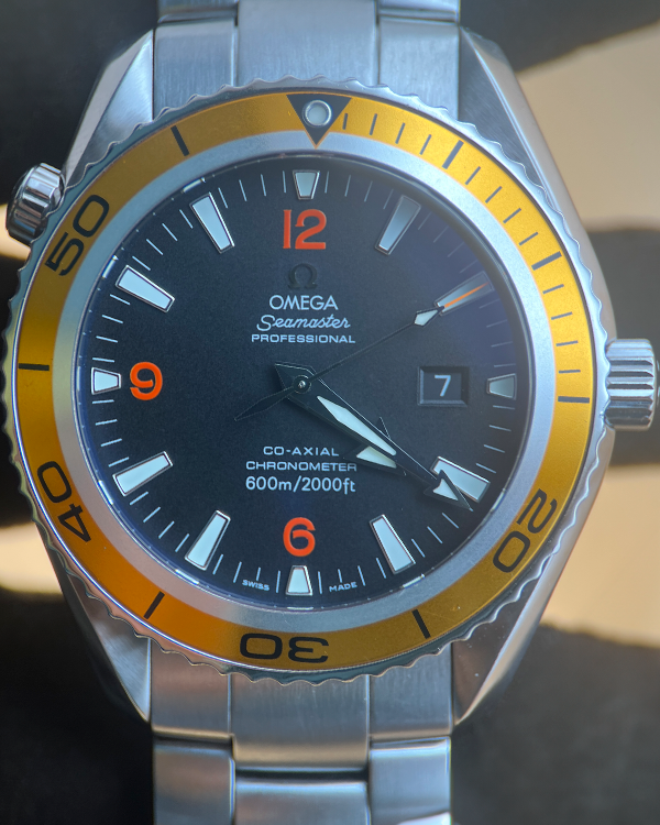 2008 Omega Seamaster Planet Ocean 45.5MM Black Dial Steel Bracelet (2208.50.00)