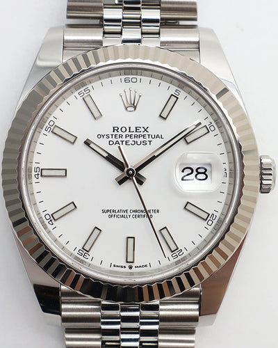 2024 Rolex Datejust 41MM White Dial Jubilee Bracelet (126334)