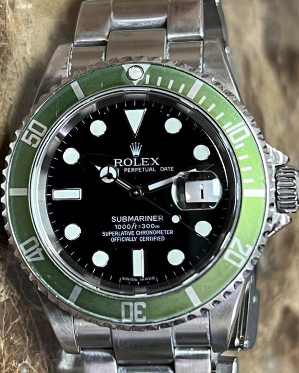 (Serial Z) Rolex Submariner Date "Kermit" 40MM Black Dial Steel Bracelet (16610LV)