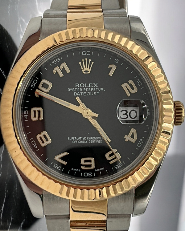 Rolex Datejust II 41MM Black Dial Two-Tone Oyster Bracelet (116333)