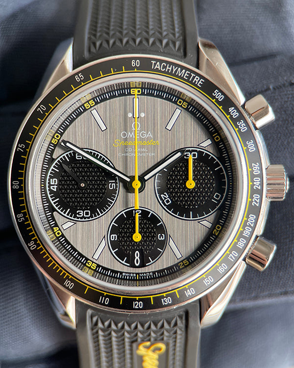 Omega Speedmaster Racing Series 40MM Grey Dial Rubber Strap (326.32.40 ...