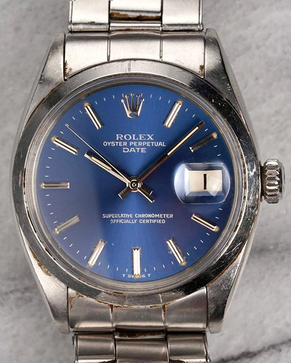 Rolex Oyster Perpetual 34MM Blue Dial Oyster Bracelet (15000)