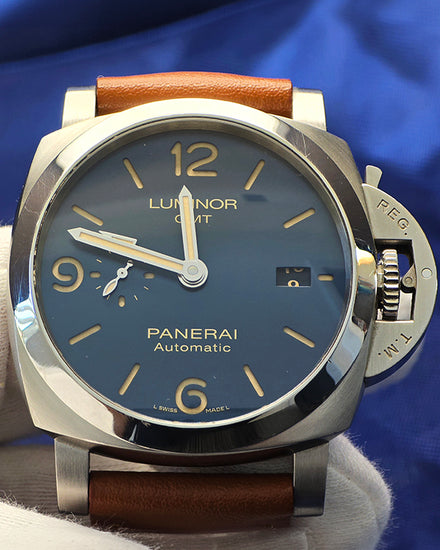 2019 Panerai Luminor GMT 44MM Blue Dial Leather Strap (PAM01033)