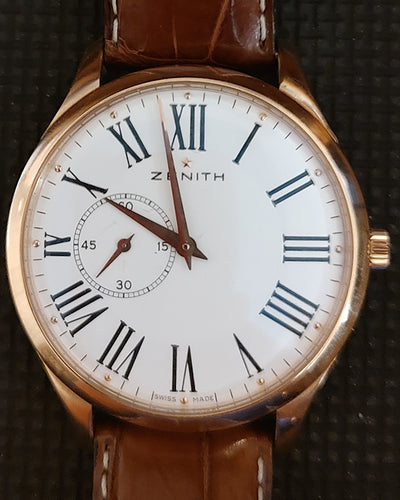 Zenith Elite 40MM White Dial Leather Strap (18.2010.681/11.M2010)