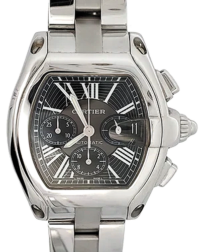 Cartier Roadster XL Chronograph 43MM Black Dial Steel Bracelet (W62020X6.2618)