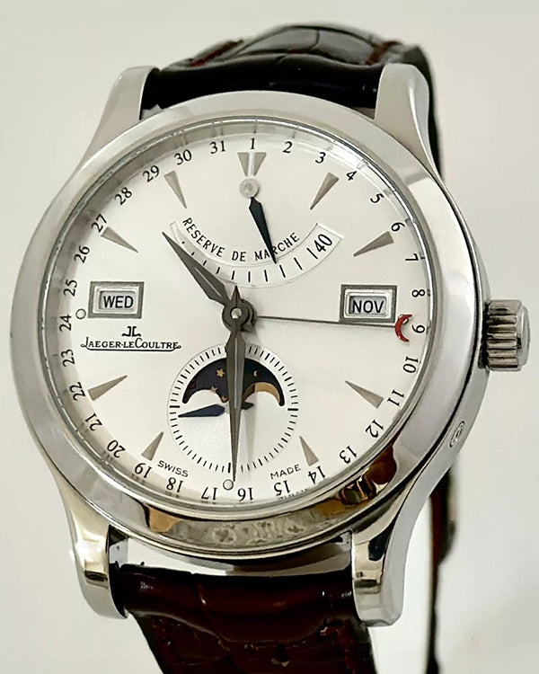 2006 Jaeger-LeCoultre Master Calendar 40MM Silver Dial Leather Strap (147.8.41S)