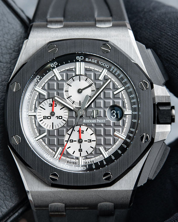 2018 Audemars Piguet Royal Oak Offshore 44MM Grey Dial Rubber Strap (26400IO.OO.A004CA.01.A)
