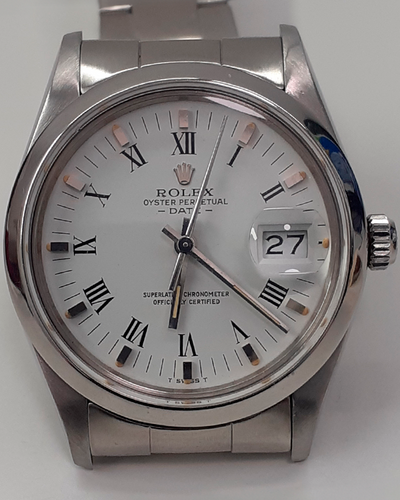 Rolex Oyster Perpetual Date 34MM White Dial Oyster Bracelet (15000)