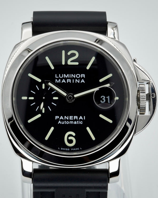 Panerai Luminor Marina 44MM Black Dial Rubber Strap (PAM00104)