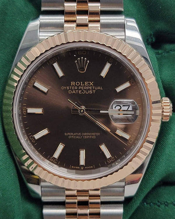 2024 Rolex Datejust 41MM Chocolate Dial Two-Tone Jubilee Bracelet (126331)