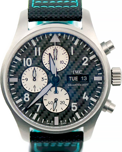 2023 IWC Schaffhausen Pilot Chronograph AMG 43MM Grey Dial Leather/Textile Strap (IW377903)