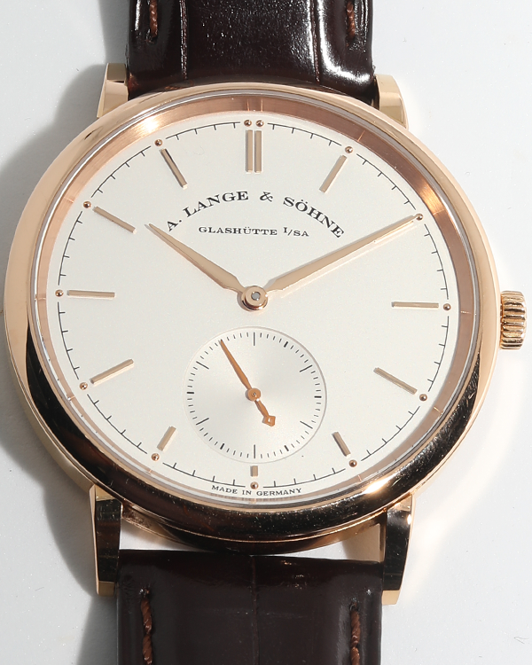 A. Lange & Söhne Saxonia 38.5MM Silver Dial Leather Strap (380.032)