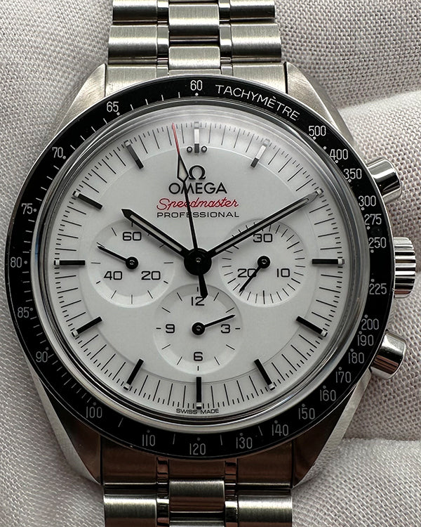 2024 Omega Speedmaster Professional Moonwatch 42MM White Dial Steel Bracelet (310.30.42.50.04.001)