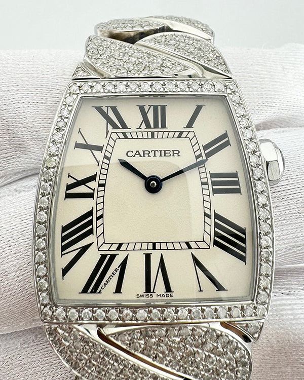 Cartier La Dona de Cartier 28MM Quartz Silver Dial Aftermarket Diamond Bracelet (W6600221)