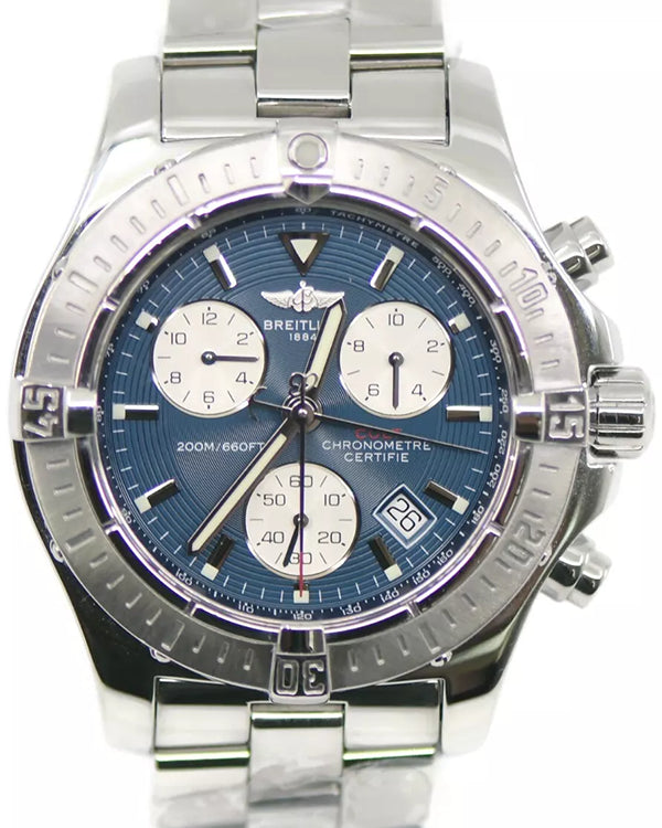 Breitling Colt 41MM Quartz Blue Dial Steel Bracelet (A73380)