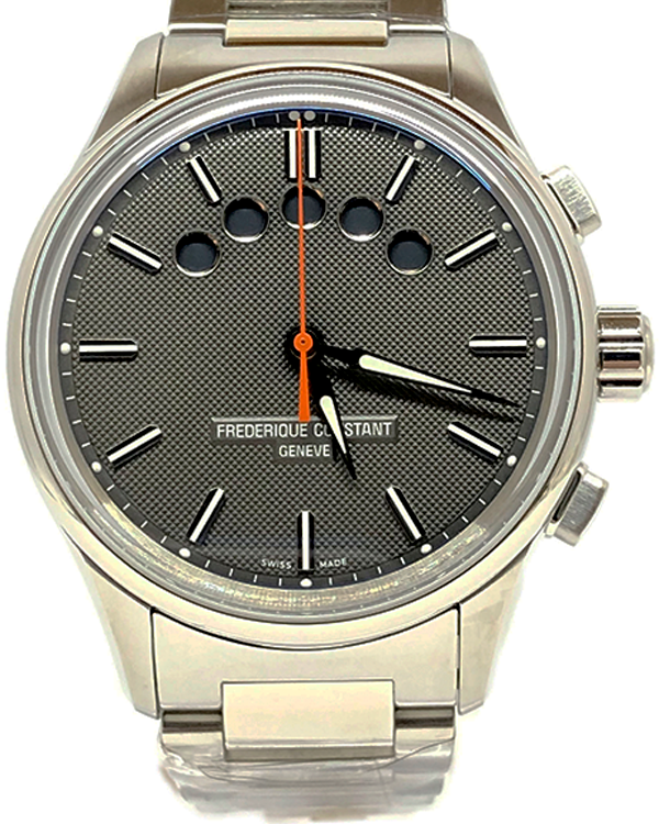 Frederique Constant Yacht Timer Regatta Countdown 42MM Grey Dial Steel Bracelet (FC-380GT4H6B)