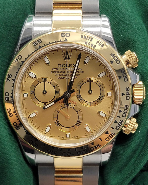 2022 Rolex Cosmograph Daytona 40MM Champagne Dial Two-Tone Oyster Bracelet (116503)